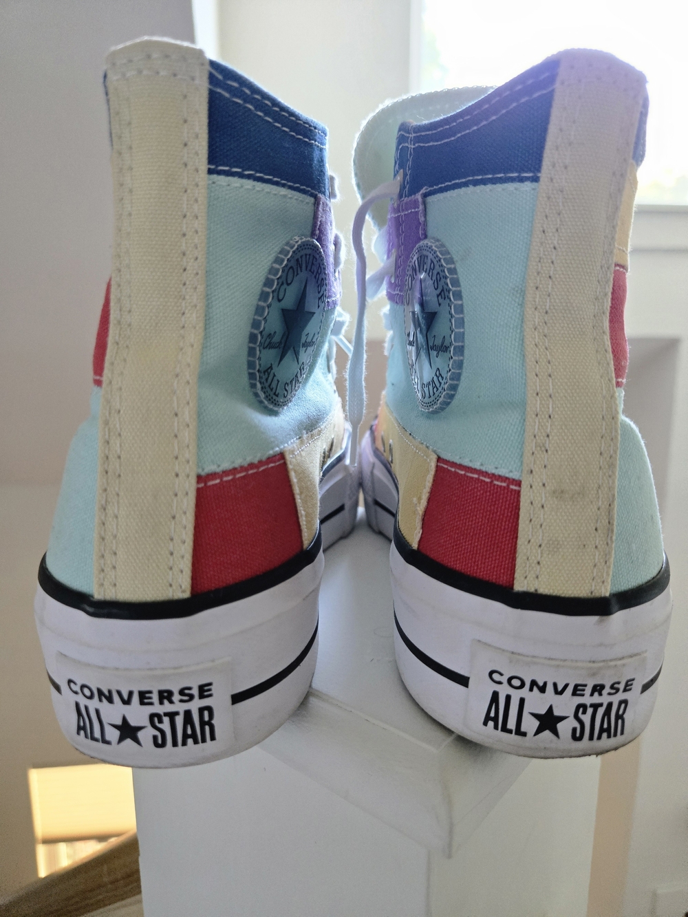 Converse Chuck Taylor All Star Lift Patchwork Platform High Tops Women’s 8